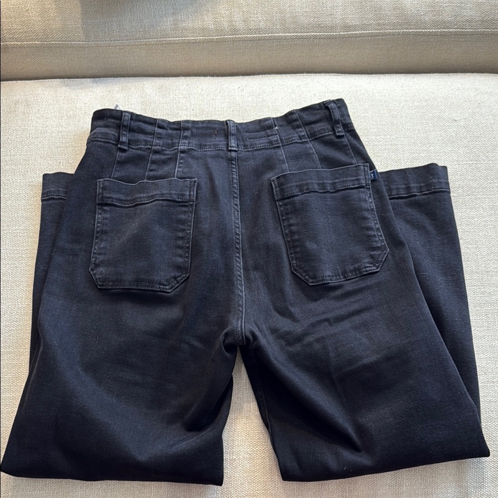Anthropologie Pilcro Black Colette Wide-Leg Crop Jeans - Picture 5 of 7